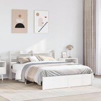 Berkfield Home Bed Frame with Headboard without Mattress White 160x200 cm