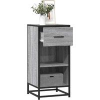 Berkfield Home Sideboard Grey Sonoma 35.5x35x76 cm Engineered Wood & Metal