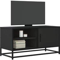 TV Cabinet Black 80x34.5x40 cm Engineered Wood and Metal