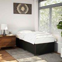 Berkfield Home Bed Frame without Mattress Black Single Faux Leather in Black | Size: Single