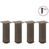 Coffee Table Legs 4 pcs Natural Steel 42-44 cm Steel