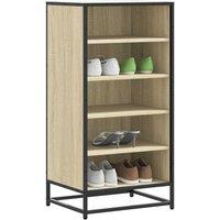 Berkfield Home Shoe Rack Sonoma Oak 48x38x97.5 cm Engineered Wood in Brown
