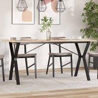 Berkfield Home Dining Table Legs Y-Frame 140x60x73 cm Steel in Black | Size: 140 x 60 x 73 cm