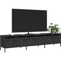 Berkfield Home TV Cabinet Black 202x39x43.5 cm Cold-rolled Steel