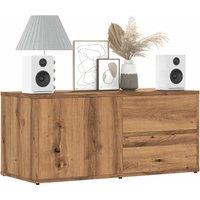 Berkfield Home TV Cabinet Artisan Oak 80x34x35.5 cm Engineered Wood in Brown