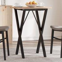 Berkfield Home Dining Table Legs X-Frame 40x40x73 cm Steel in Black | Size: 40 x 40 x 73 cm