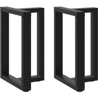 Berkfield Home Dining Table Legs T-Shaped 2 pcs Black 60x35x(72-73) cm Steel