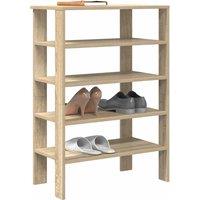Shoe Rack Sonoma Oak 61x32x87.5 cm Engineered Wood