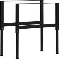 Berkfield Home Adjustable Work Bench Frames 2 pcs Metal 85x(69-95.5) cm Black