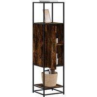 Berkfield Home Highboard Smoked Oak 35.5x35x139 cm Engineered Wood & Metal in Brown