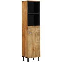 Berkfield Home Bathroom Cabinet Brown 38x33x160 cm Solid Wood Mango | Size: 38 x 33 x 160 cm