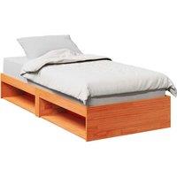 Berkfield Home Day Bed without Mattress Wax Brown 100x200 cm Solid Wood Pine
