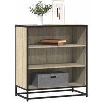 Berkfield Home Sideboard Sonoma Oak 68x35x76 cm Engineered Wood & Metal in Brown | Size: 68 x 35 x 76 cm