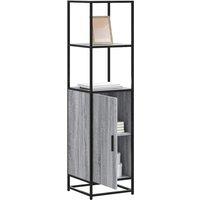 Berkfield Home Highboard Grey Sonoma 35.5x35x139 cm Engineered Wood & Metal
