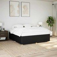 Berkfield Home Bed Frame without Mattress Black Super King Fabric