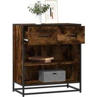 Berkfield Home Sideboard Smoked Oak 68x35x76 cm Engineered Wood in Brown | Size: 68 x 35 x 76 cm