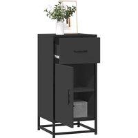 Berkfield Home Sideboard Black 35.5x35x76 cm Engineered Wood & Metal