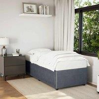 Berkfield Home Bed Frame without Mattress Dark Grey Single Velvet