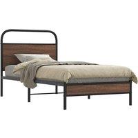Berkfield Home Bed Frame without Mattress 90x190 cm Brown Oak Engineered Wood