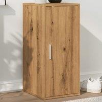 Berkfield Home Shoe Cabinet Artisan Oak 32x35x70 cm Engineered Wood in Brown | Size: 32 x 35 x 70 cm