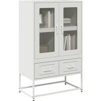 Berkfield Home Highboard White 68x39x111.5 cm Steel