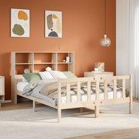 Berkfield Home Bookcase Bed without Mattress 160x200 cm Solid Wood Pine in Brown