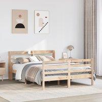 Berkfield Home Bed Frame with Headboard without Mattress 150x200 cm King Size in Brown