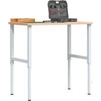 Berkfield Home Adjustable Work Bench Frames 2 pcs Metal 55x(69-95.5) cm Grey