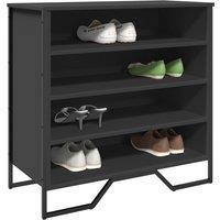 Shoe Cabinet Black 80x38x78 cm Engineered Wood