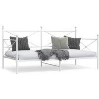 Berkfield Home Day Bed without Mattress White 107x203 cm Steel