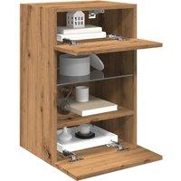 TV Wall Cabinets with LED Lights 2 pcs Artisan Oak 40x30x60,5 cm