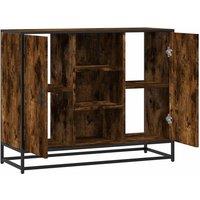 Berkfield Home Sideboard Smoked Oak 92x35x76 cm Engineered Wood in Brown | Size: 92 x 35 x 76 cm