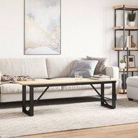 Berkfield Home Coffee Table Legs O-Frame 140x30x43 cm Steel in Black | Size: 140 x 30 x 43 cm