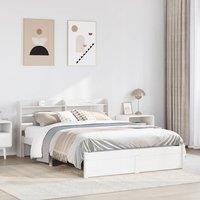 Berkfield Home Bed Frame with Headboard without Mattress White 140x190 cm