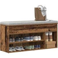 Shoe Bench Old Wood 102x30.5x45 cm Engineered Wood