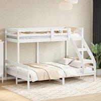 Bunk Bed without Mattress 90x200/140x200 cm White Solid Wood