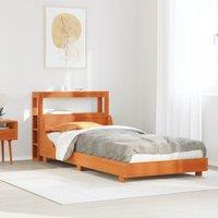 Berkfield Home Bed Frame without Mattress Wax Brown 100x200 cm Solid Wood Pine