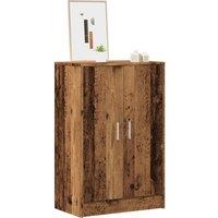 Berkfield Home Shoe Cabinet Old Wood 60x35x92 cm Engineered Wood in Brown | Size: 60 x 35 x 92 cm