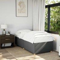 Berkfield Home Bed Frame without Mattress Dark GreySingleFabric in Grey | Size: Single
