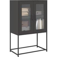 Berkfield Home Highboard Black 68x39x107 cm Steel | Size: 68 x 39 x 107 cm