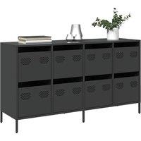 Berkfield Home Sideboard Black 135x39x73.5 cm Cold-rolled Steel