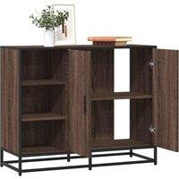 Berkfield Home Sideboard Brown Oak 92x35x76 cm Engineered Wood | Size: 92 x 35 x 76 cm