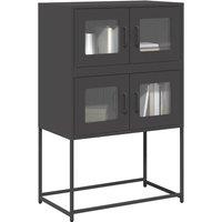 Berkfield Home Highboard Black 68x39x107 cm Steel | Size: 68 x 39 x 107 cm