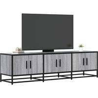 Berkfield Home TV Cabinet Grey Sonoma 150x35x41 cm Engineered Wood & Metal | Size: 150 x 35 x 41 cm