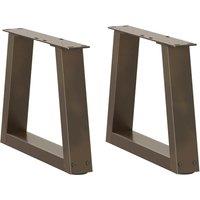 Dining Table Legs V-Shape 2 pcs Natural Steel 40x(30-31.3) cm Steel