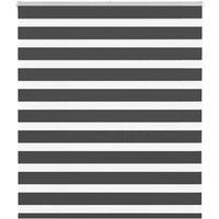 Berkfield Home Zebra Blind Black 125x100 cm Fabric Width 120.9 cm Polyester