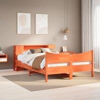 Berkfield Home Bed Frame without Mattress Wax Brown 140x190 cm Solid Wood Pine