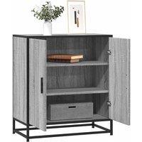 Berkfield Home Sideboard Grey Sonoma 68x35x76 cm Engineered Wood & Metal | Size: 68 x 35 x 76 cm