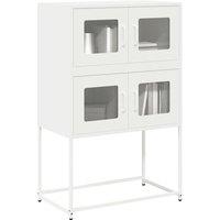 Highboard White 68x39x107 cm Steel