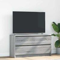 Berkfield Home TV Cabinet Grey Sonoma 100x35x54 cm Engineered Wood | Size: 100 x 35 x 54 cm